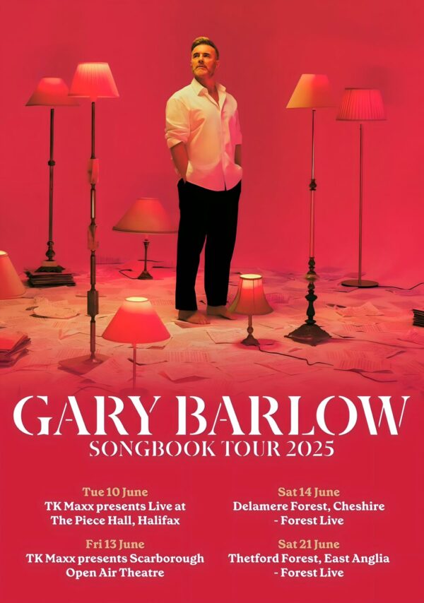 GARY BARLOW Songbook 2025 UK Tour: HALIFAX - SCARBOROUGH - DELAMERE Poster