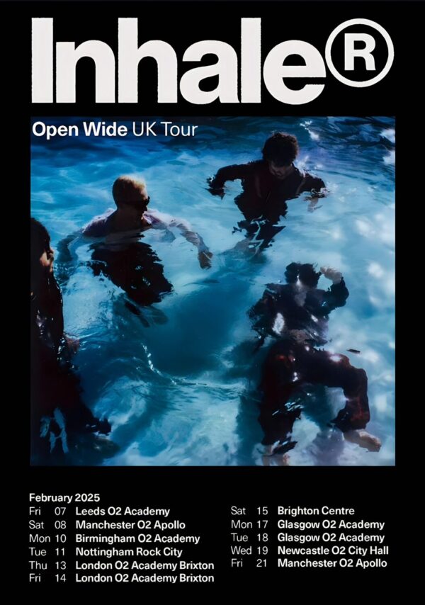 INHALER (band) Open Wide 2025 UK Tour Poster
