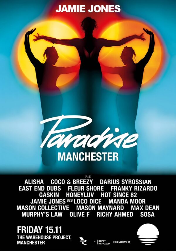 JAMIE JONES Paradise Manchester 2024 Tour: The Warehouse Project Poster