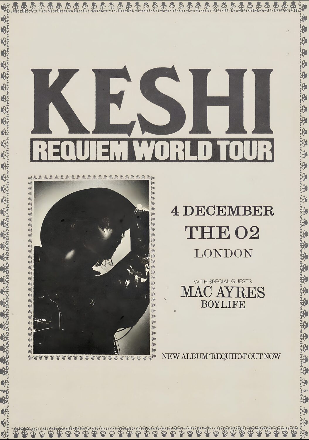 KESHI Requiem 2024 UK Tour: LONDON The O2 Arena Poster