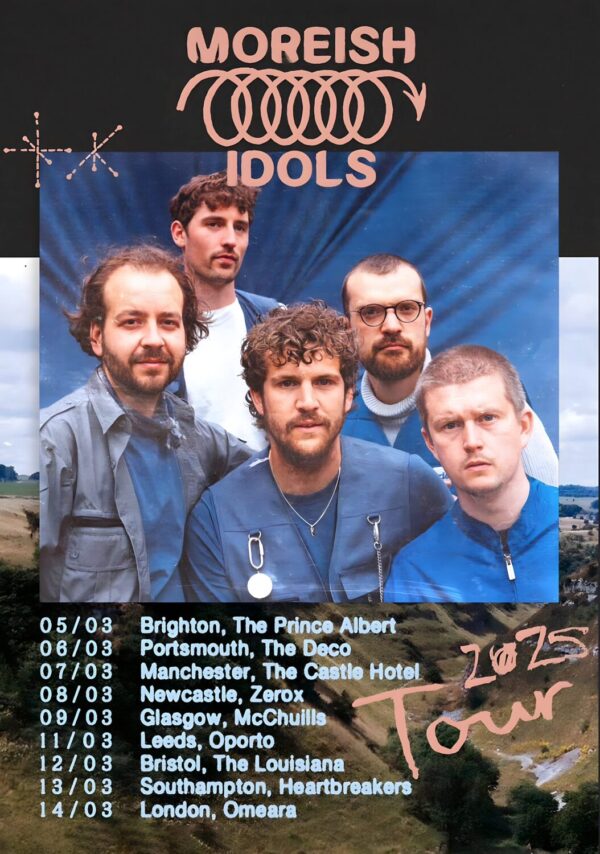 MOREISH IDOLS Slouch 2025 UK Tour Poster