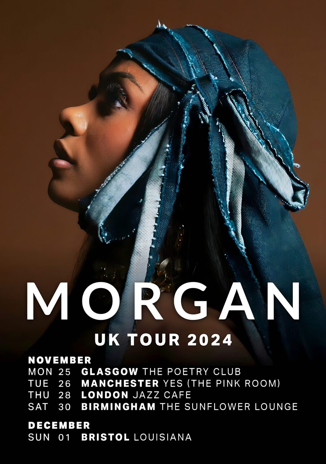 MORGAN (singer) Emotional Gangster 2024 UK Tour Poster