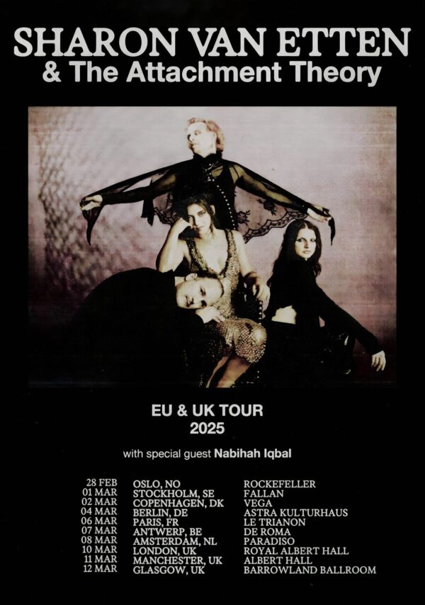 SHARON VAN ETTEN & The Attachment Theory 2025 UK & Europe Tour Poster