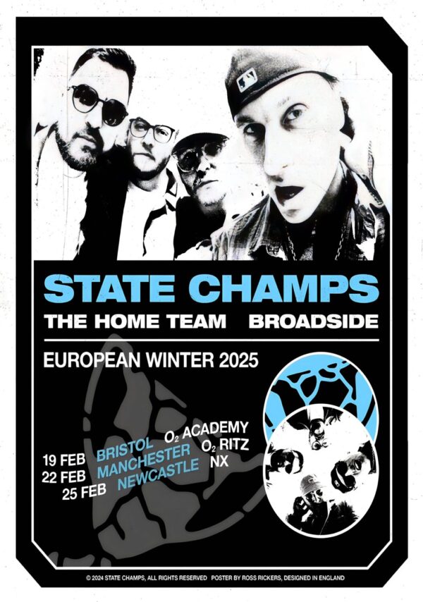 STATE CHAMPS (band) Live UK 2025 Winter Tour Poster