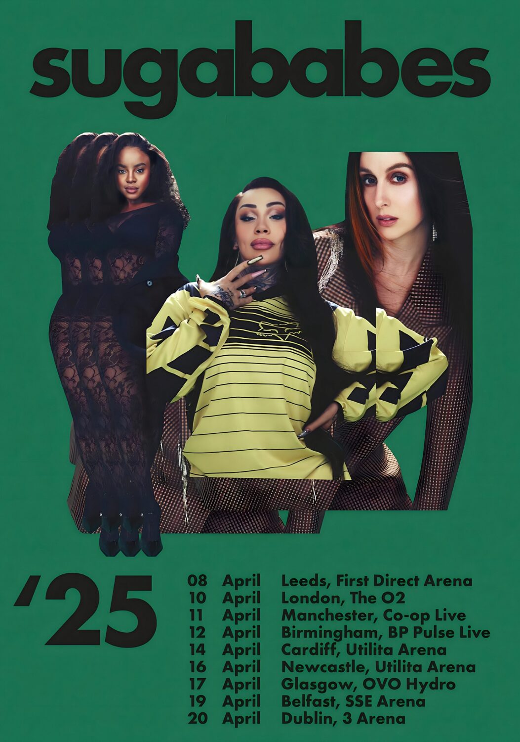 SUGABABES Reunion Live '25 2025 UK Arena Tour Poster