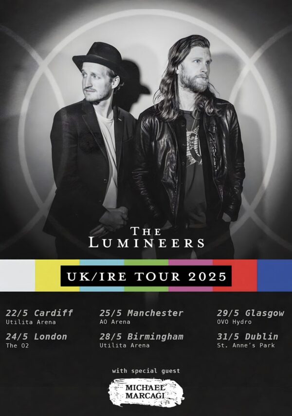 THE LUMINEERS Live 2025 UK & Ireland Tour Poster