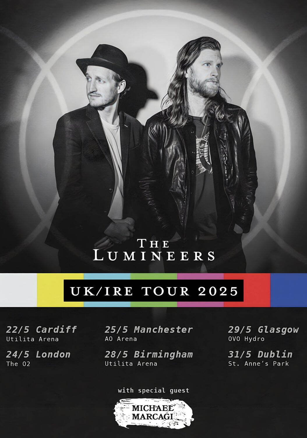 THE LUMINEERS Live 2025 UK & Ireland Tour Poster