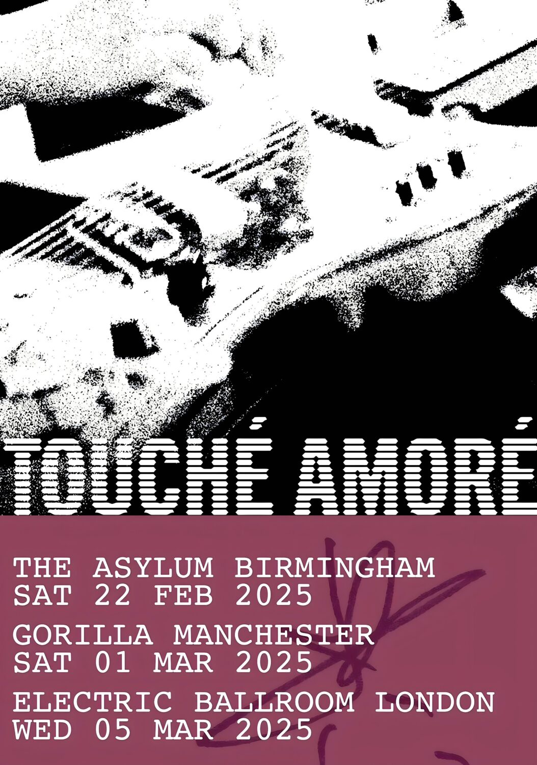 TOUCHÉ AMORÉ Spiral In A Straight Line 2025 UK Tour Poster Print
