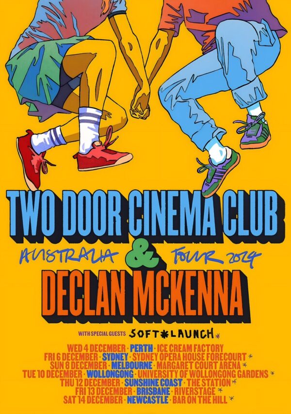 TWO DOOR CINEMA CLUB - DECLAN McKENNA Australia 2024 Tour Poster