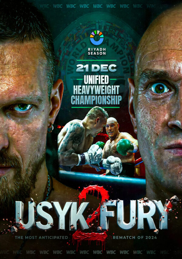 OLEKSANDR USYK vs. TYSON FURY 2 Reignited - Dec 21 2024 Boxing Fight Poster Print