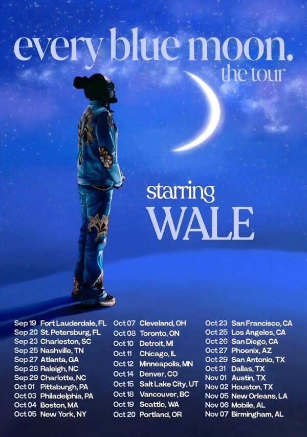 WALE (rapper) Every Blue Moon 2024 North American Tour Poster