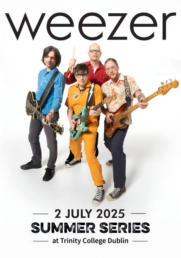 WEEZER Summer Series 2025 Tour: DUBLIN Trinity College Poster