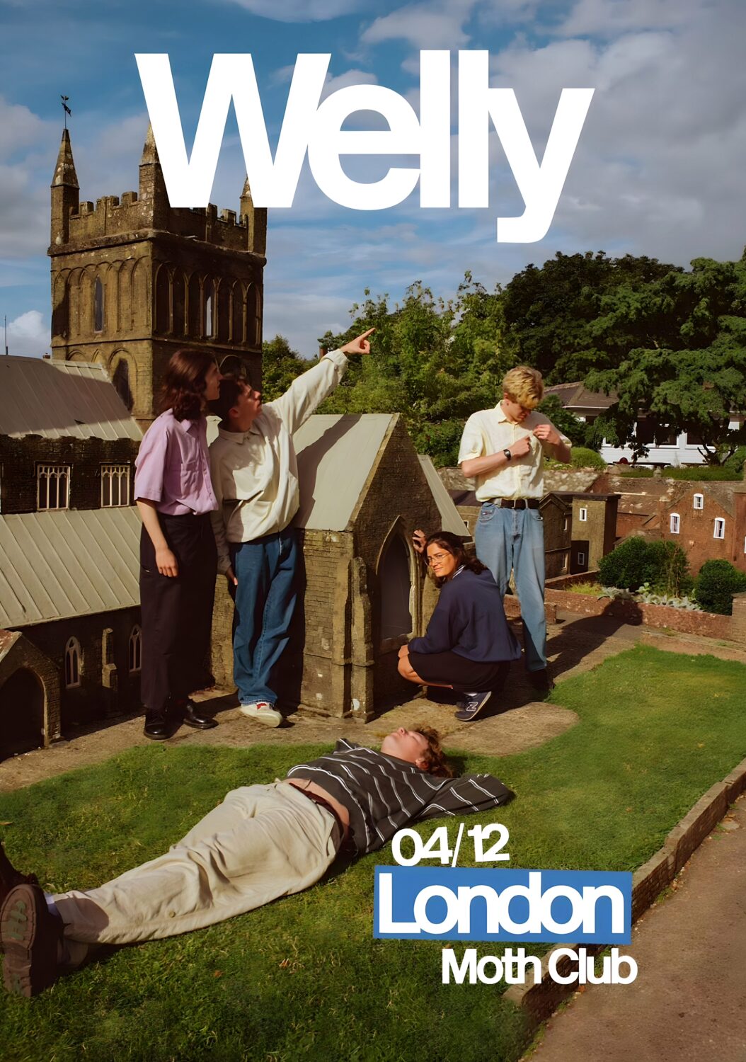 WELLY (band) Big In The Suburbs 2024 Tour: LONDON Moth Club Poster