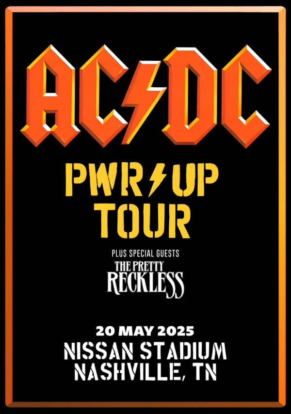AC/DC Power Up 2025 North America Tour: NASHVILLE Nissan Stadium Poster Print