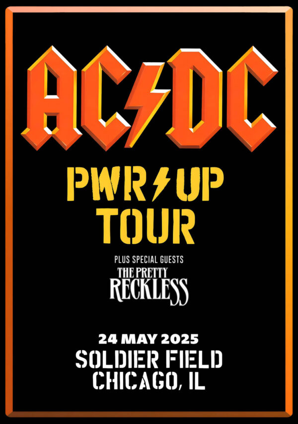 AC/DC Power Up 2025 North America Tour: CHICAGO Soldier Field Poster Print