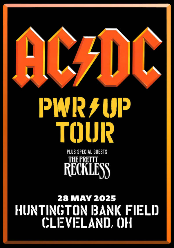 AC/DC Power Up 2025 North America Tour: CLEVELAND Huntington Bank Field Poster Print