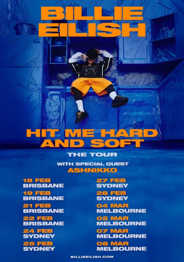 BILLIE EILISH Hit Me Hard & Soft 2025 Australia Tour Poste