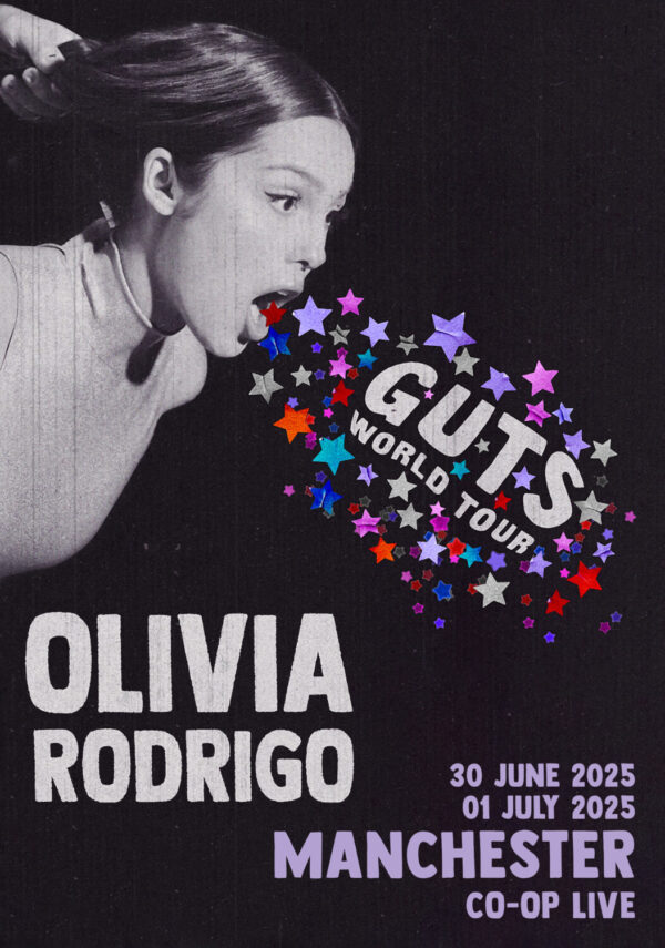 OLIVIA RODRIGO Guts 2025 World Tour: MANCHESTER Co-op Live Poster Print