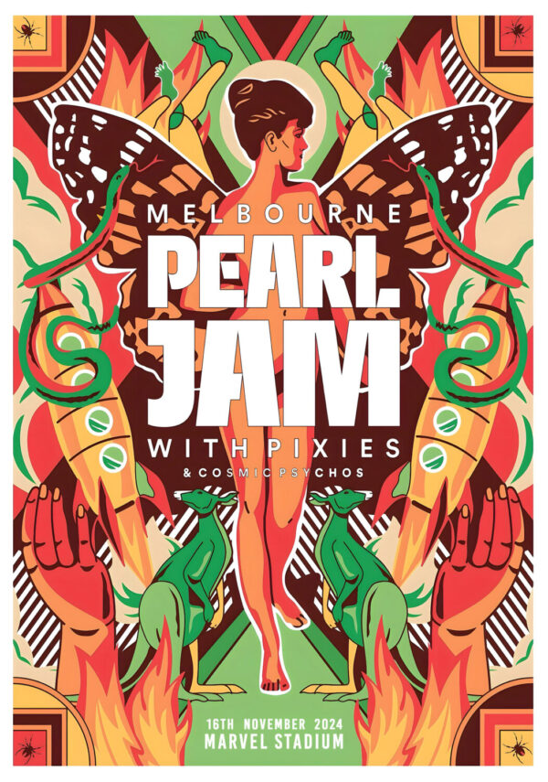 PEARL JAM Dark Matter 2024 Australia Tour MELBOURNE Marvel Stadium - 16th Nov 2024 Poster Print