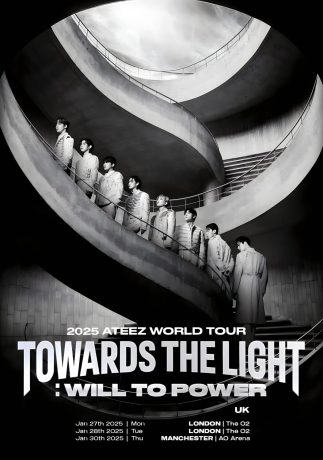 ATEEZ Toward The Light 2025 UK Tour: LONDON - MANCHESTER Poster