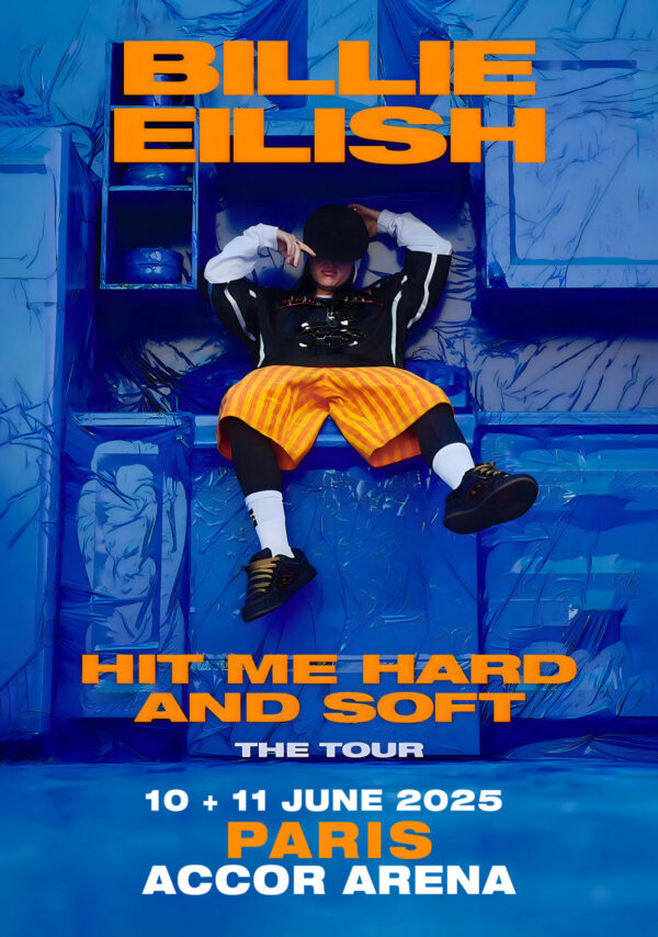 BILLIE EILISH Hit Me Hard & Soft 2025 Tour: PARIS Accor Arena Poster