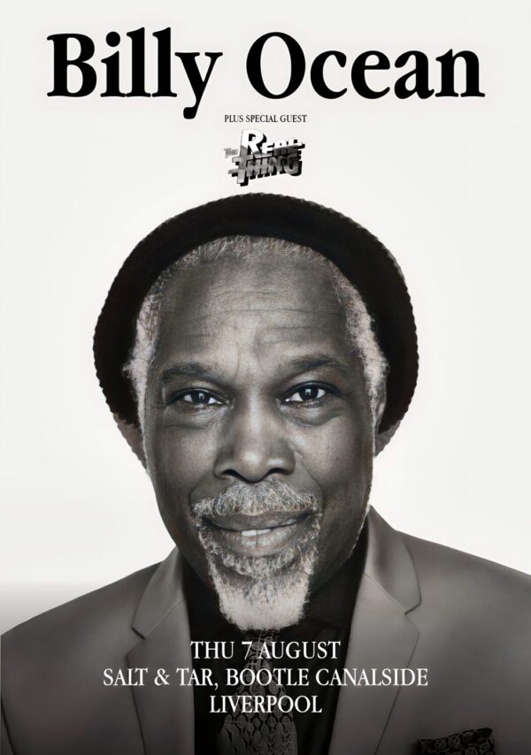 BILLY OCEAN Greatest Hits 2025 UK Tour: LIVERPOOL Salt & Tar, Bootle Canalside Poster