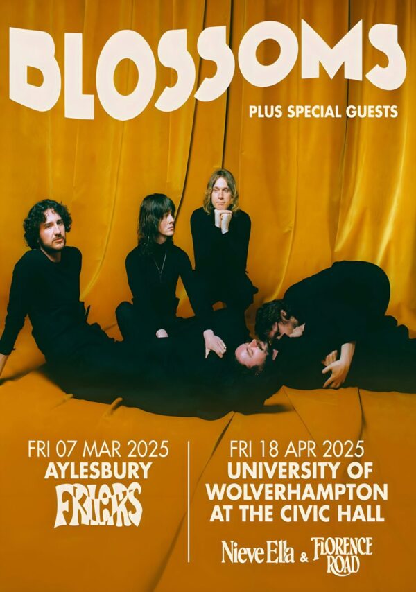 BLOSSOMS Gary 2025 UK Tour: AYLESBURY - WOLVERHAMPTON Poster