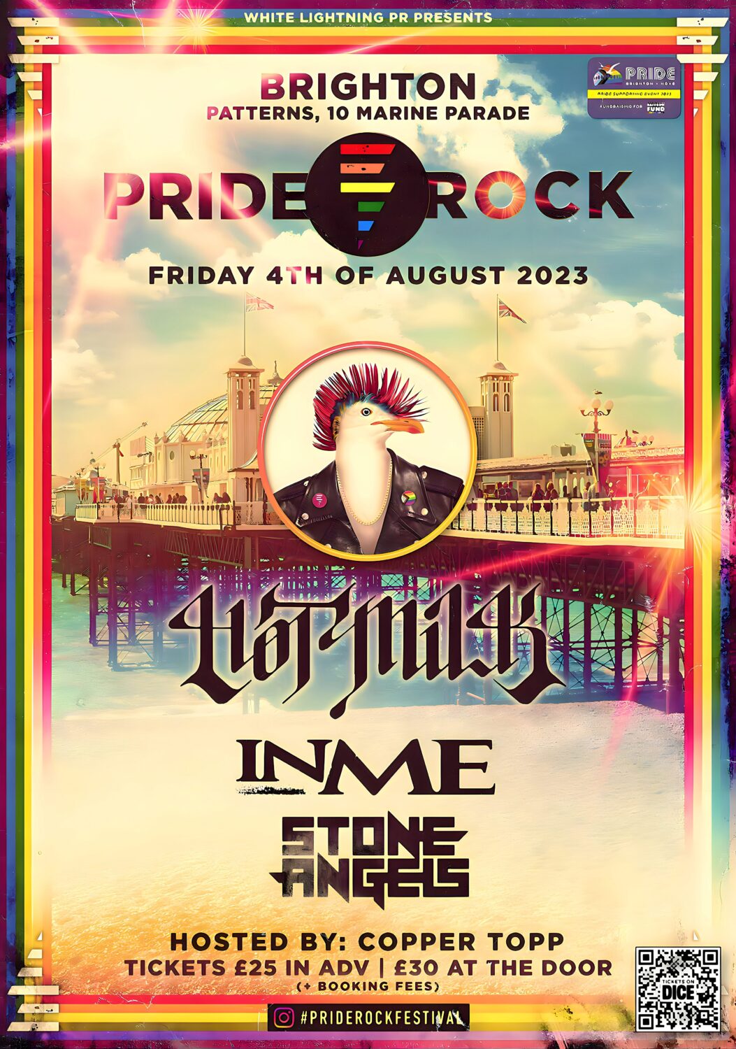 BRIGHTON PRIDE ROCK FESTIVAL 2023 Tour Poster