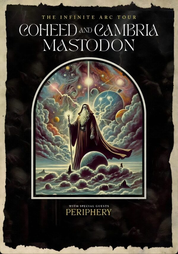 COHEED & CAMBRIA - MASTODON The Infinite Arc 2025 Tour Poster