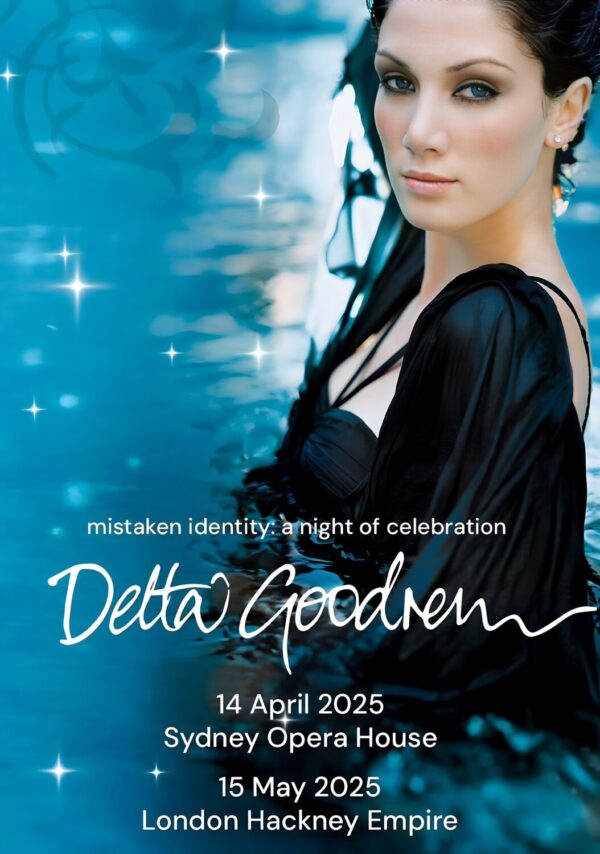 DELTA GOODREM Mistaken Identity 2025 Tour: SYDNEY - LONDON Poster