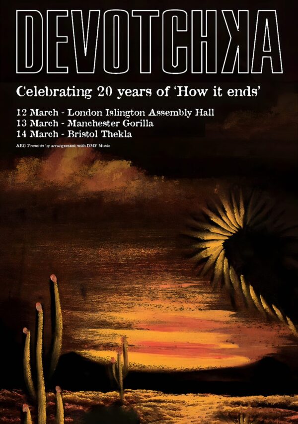 DEVOTCHKA How It Ends 2025 UK Tour Poster
