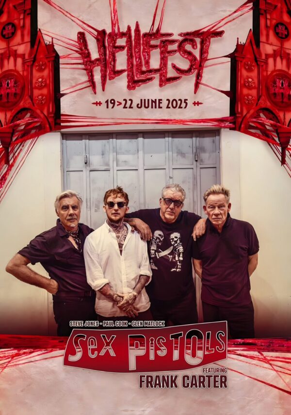 FRANK CARTER & SEX PISTOLS Never Mind The Bollocks 2025 HellFestPoster