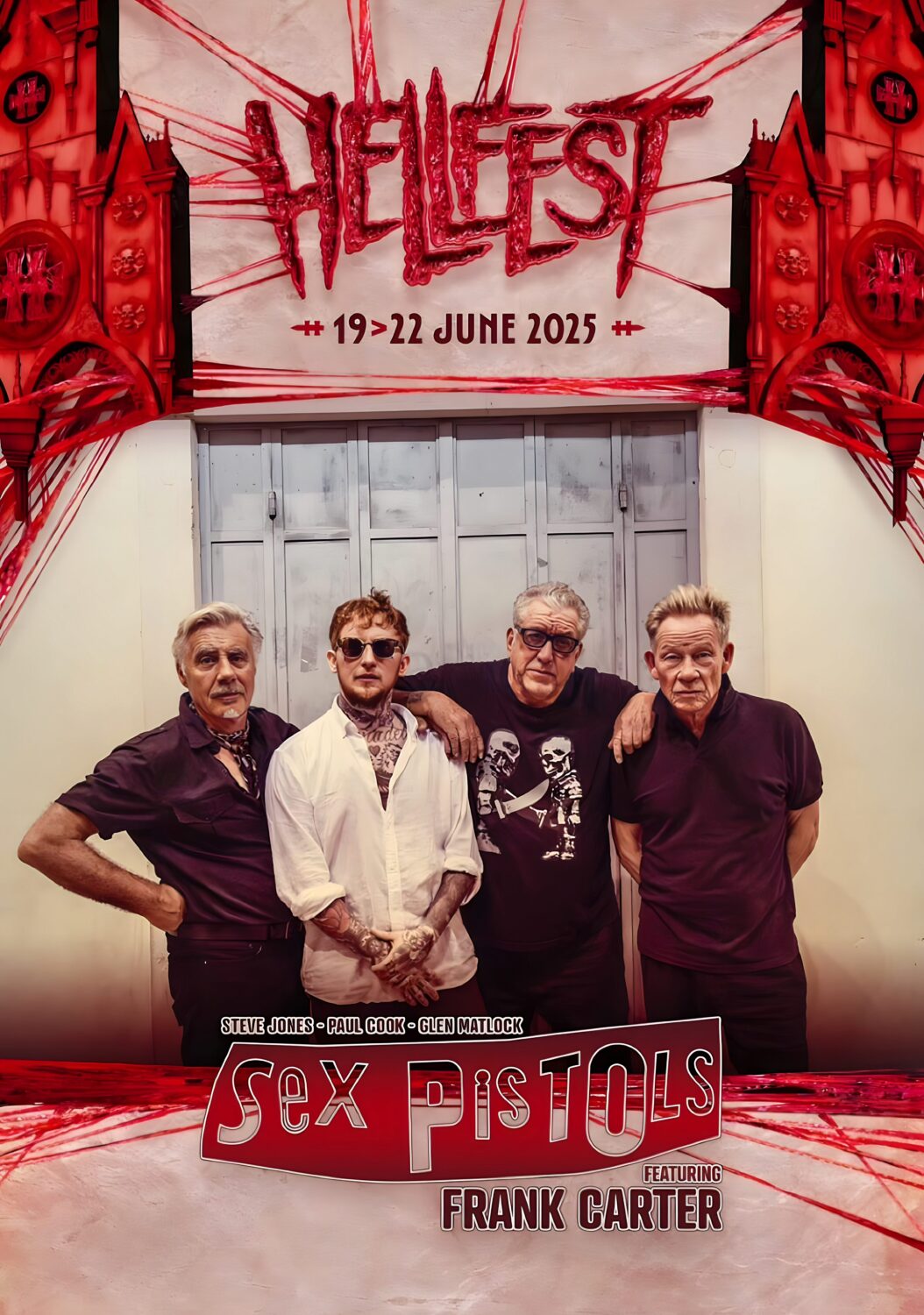FRANK CARTER & SEX PISTOLS Never Mind The Bollocks 2025 HellFestPoster