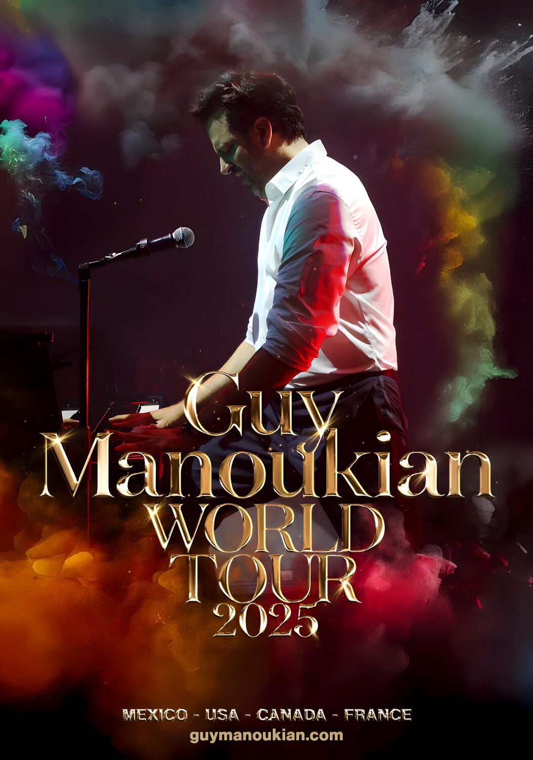 GUY MANOUKIAN World Tour 2025: MEXICO - USA - CANADA - USA Poster Print