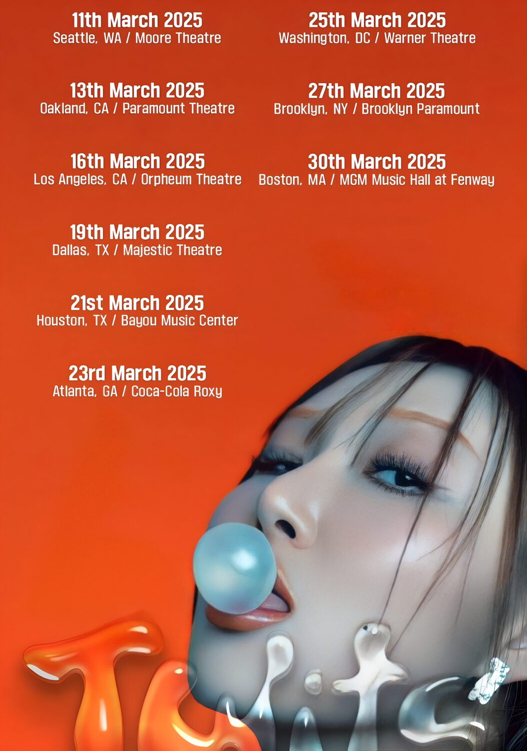 HWASA O 2025 North America Tour Poster