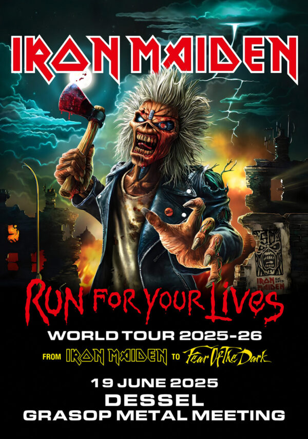 IRON MAIDEN Run For Your Lives 2025 Tour: DESSEL Grasop Metal Meeting Poster