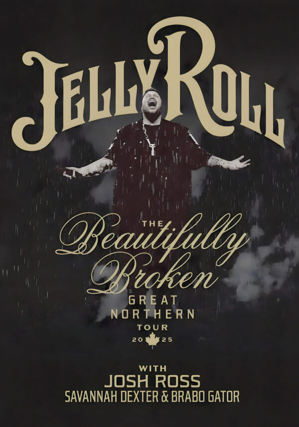 JELLY ROLL The Beautifully Broken Great Northern 2025 Tour Poster