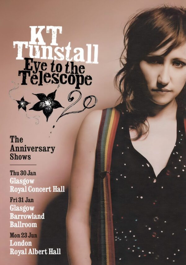 KT TUNSTALL Eye To The Telescope 2025 UK Tour Poster