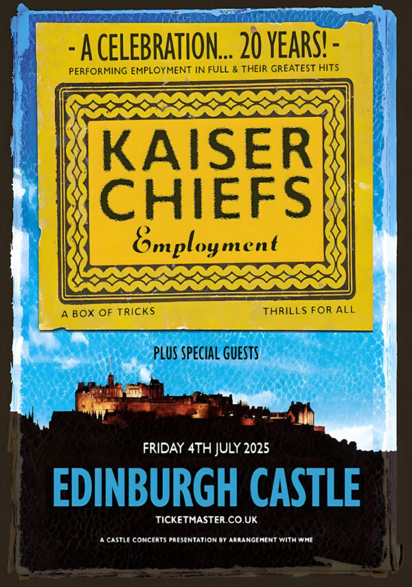 KAISER CHIEFS Employment 2025 UK Tour: EDINBURGH Castle Poster