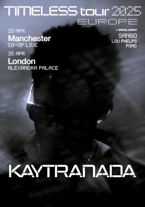 KAYTRANADA Timeless 2025 UK Tour: MANCHESTER Co-op Live - LONDON Alexandra Palace Poster