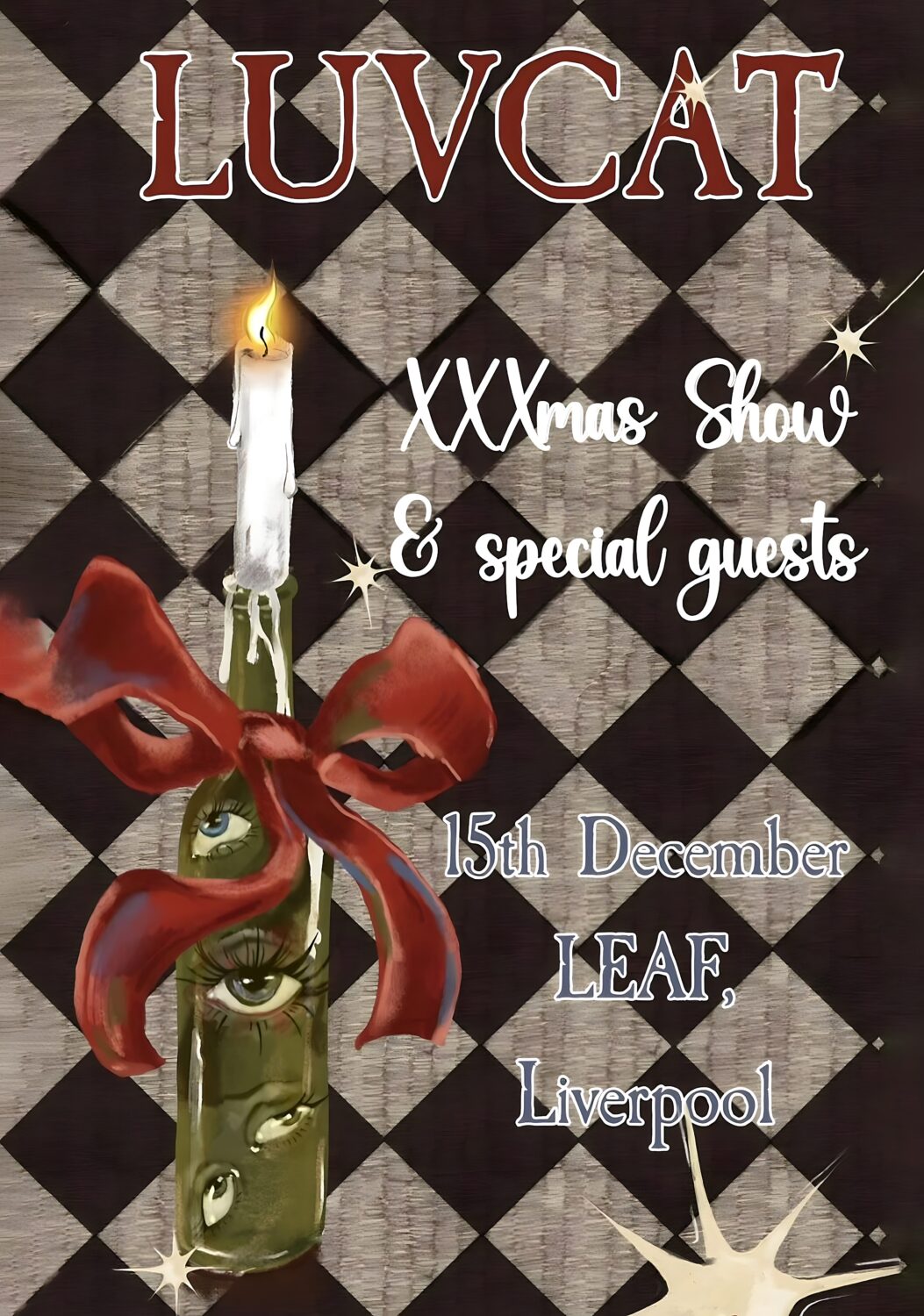 LUVCAT XXXMas Show: LIVERPOOL Leaf Tour Poster