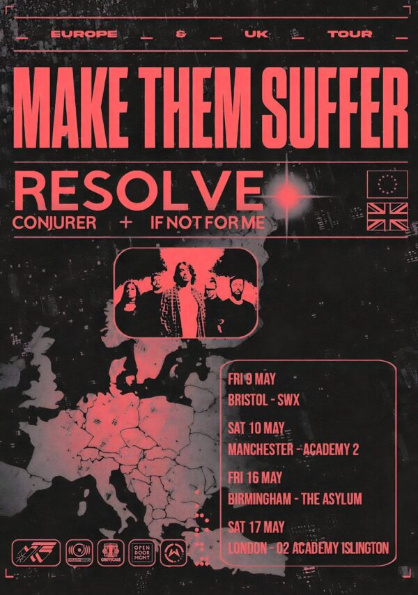 MAKE THEM SUFFER Summer 2025 UK Tour Poster