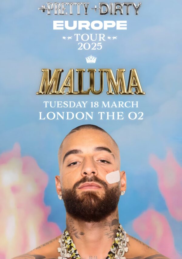MALUMA Pretty + Dirty 2025 UK Tour: LONDON The O2 Arena Poster