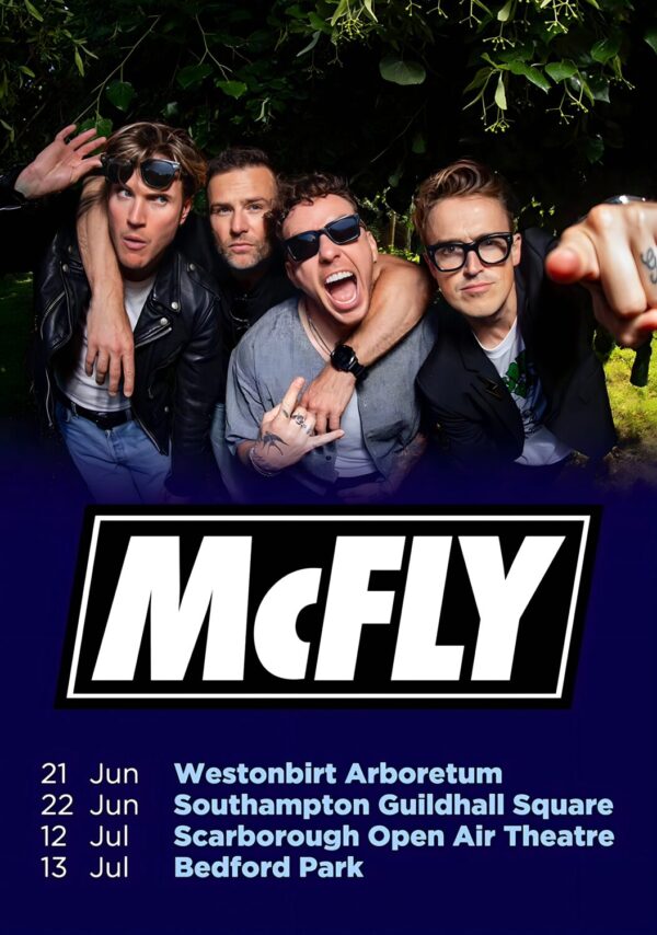 McFLY 21 Live 2025 UK Tour Poster