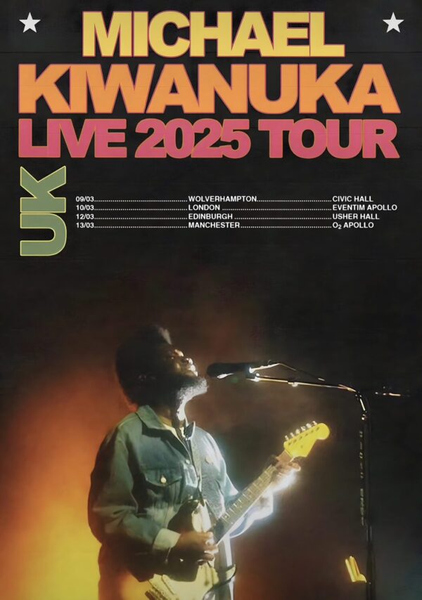 MICHAEL KIWANUKA Small Changes 2025 UK Tour Poster