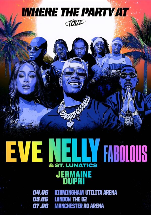 NELLY - EVE - FABOLOUS Where The Party At 2025 UK Tour Poster Print