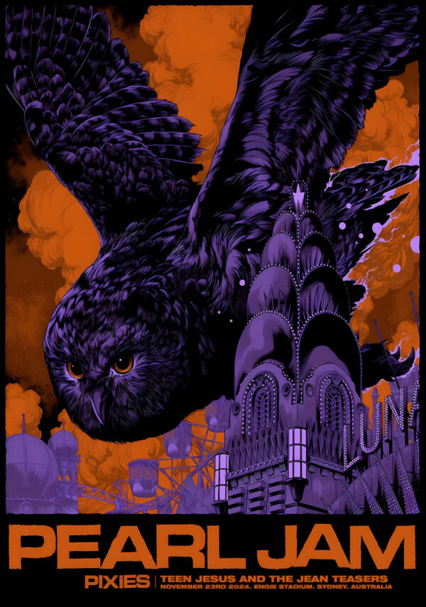 PEARL JAM Dark Matter 2024 Tour: SYDNEY Engie Stadium Poster