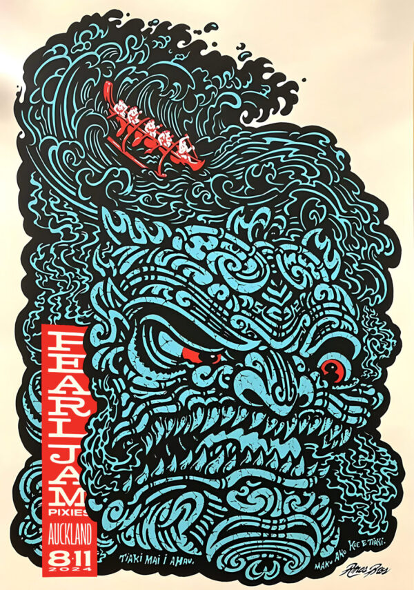 PEARL JAM Dark Matter 2024 Tour: AUCKLAND Go Media Stadium Poster