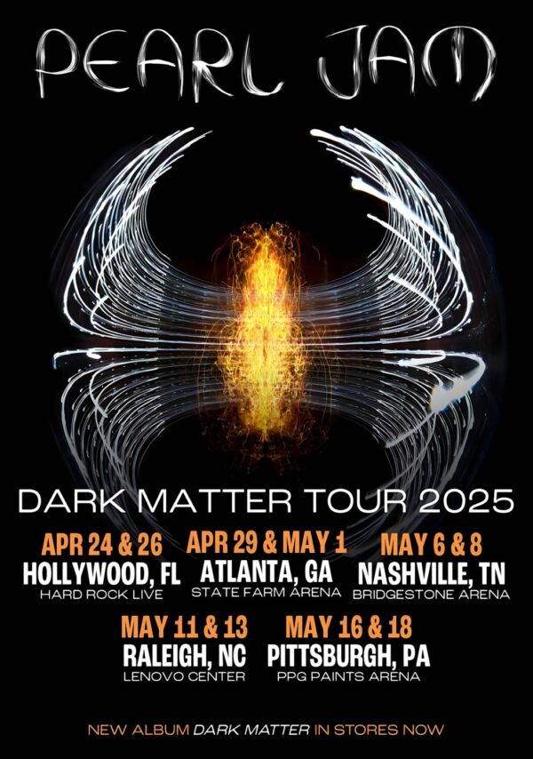 PEARL JAM Dark Matter 2025 North America Tour Poster
