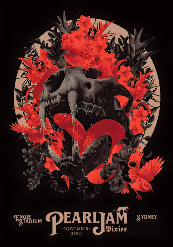 PEARL JAM Dark Matter 2024 Tour: SYDNEY Engie Stadium Poster